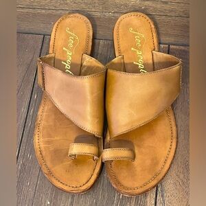 Free People Brown Leather Sandals